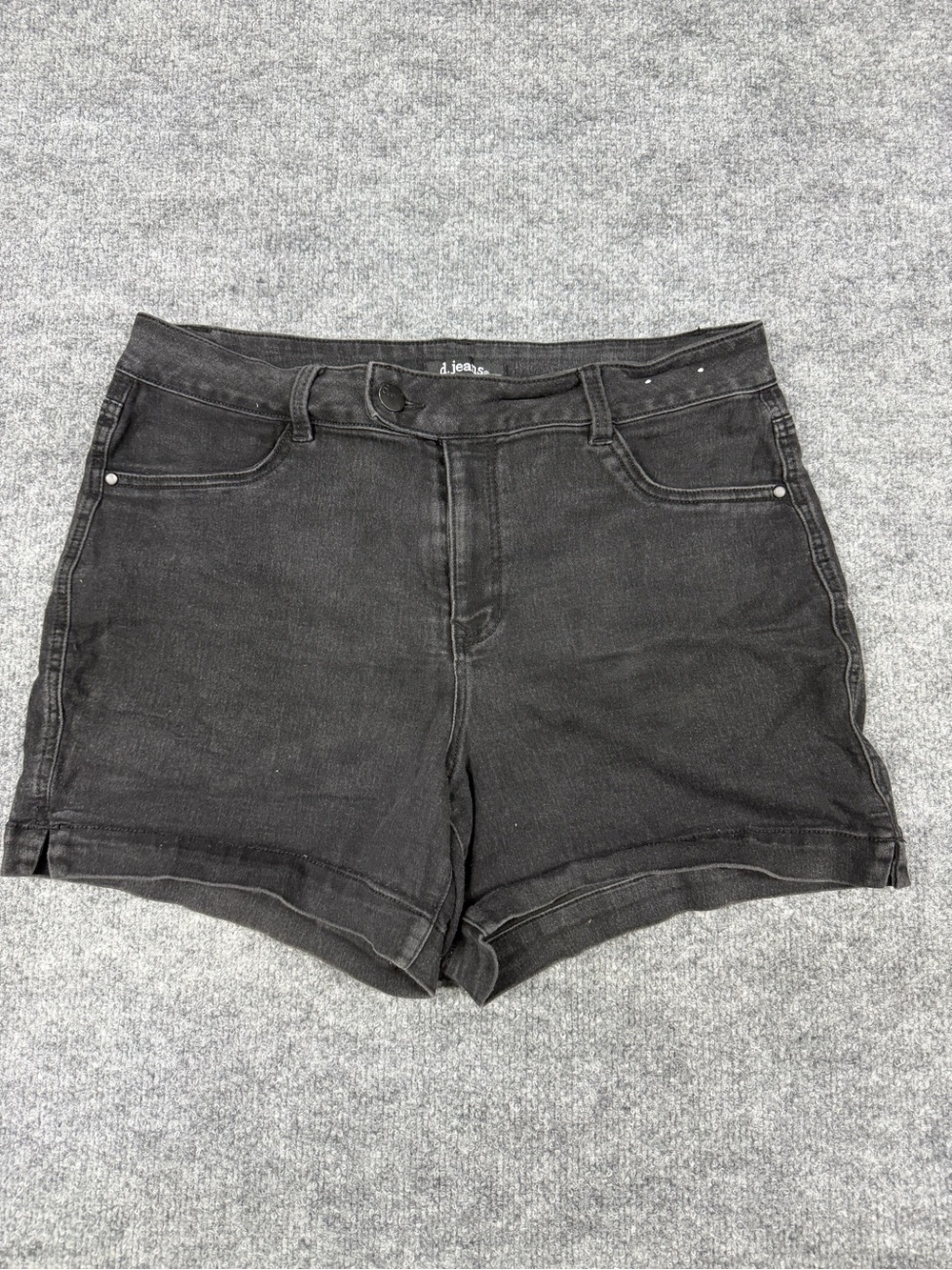 d. jeans Black High-Rise Denim Shorts